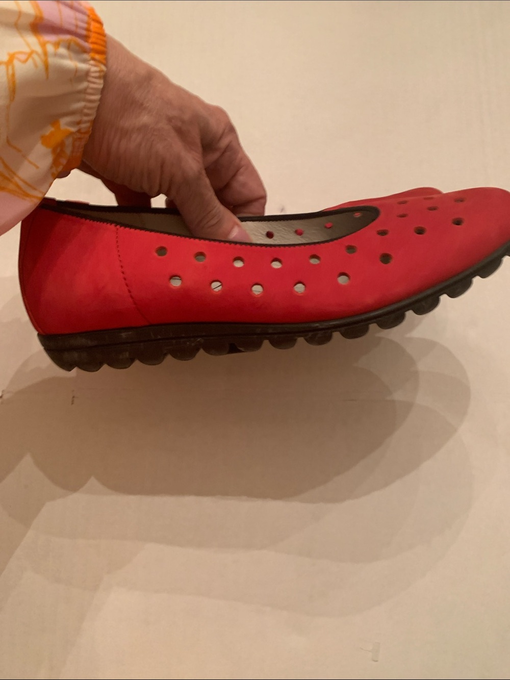 VGUC Waldlaufer Hadya Red suede flats women size 8 - Picture 10 of 14